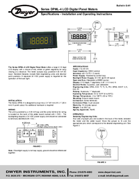 Thumbnail of document Manual - DPML LCD Digital Panel Meter
